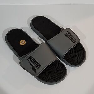 PUMA Men's Gray Slide Sandals Never Worn